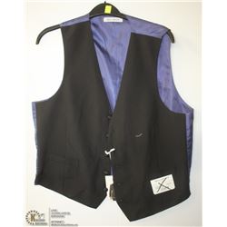 (MENS) BELLISSIMO BLACK & PURPLE VEST SIZE LARGE