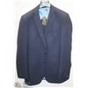 Image 1 : (MENS) BELLISSIMO BLUE & BLACK TEXTURED SUIT JACKET SIZE