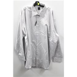 (MENS) DANIEL HECHTER GREY PINSTRIPE DRESS SHIRT NECK