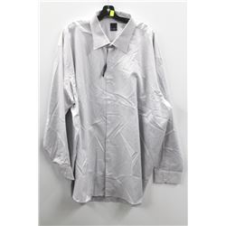 (MENS) DANIEL HECHTER GREY PINSTRIPE DRESS SHIRT NECK