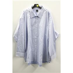 (MENS) DANIEL HECHTER BLUE PINSTRIPE DRESS SHIRT NECK