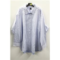 (MENS) DANIEL HECHTER BLUE PINSTRIPE DRESS SHIRT NECK