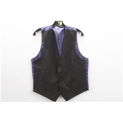 (MENS) BELLISSIMO BLACK & PURPLE VEST SIZE MEDIUM