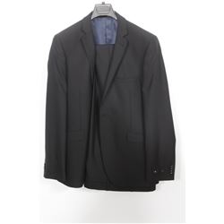 (MENS) BELLISSIMO BLACK SUIT JACKET SIZE 42R & PANTS 36R