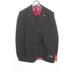(MENS) GRAFTON BLACK SUIT JACKET SIZE 42T & PANTS 36L