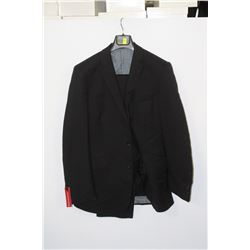 (MENS) BELLISSIMO BLACK SUIT JACKET SIZE 42T & PANTS 36L