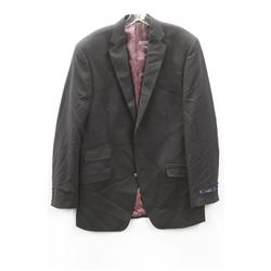 (MENS) GRAFTON BLACK TEXTURED SUIT JACKET SIZE 36R
