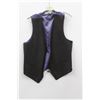 (MENS) BELLISSIMO BLACK & PURPLE VEST SIZE MEDIUM