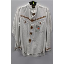 (MENS) HECHO EN MEXICO GRAPHIC BUTTON UP DRESS SHIRT SIZE