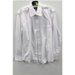 (MENS) PLATINUM WHITE DRESS SHIRT SIZE SMALL