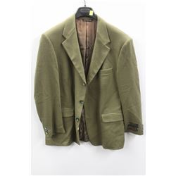 (MENS) SAVRON GREEN TEXTURED SUIT JACKET SIZE 44