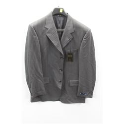(MENS) ANGELICO GREY PINSTRIPED SUIT JACKET SIZE 40