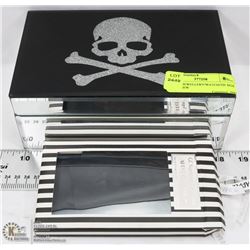 SKULL JEWELRY/WATCH/TIE BOX WITH NEW