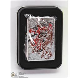 NEW ZIPPO STYLE LIGHTER W/ A TATTOO STYLE DRAGON