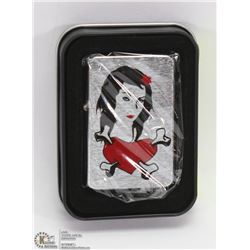 NEW ZIPPO STYLE LIGHTER W/ A PIN UP GIRL