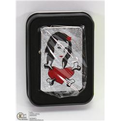 NEW ZIPPO STYLE LIGHTER W/ A PIN UP GIRL