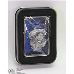 NEW ZIPPO STYLE LIGHTER W/ AN ENGINE ON IT