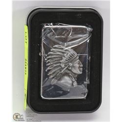 NEW ZIPPO STYLE LIGHTER W/ AN INDIAN HEAD