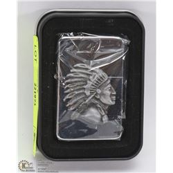 NEW ZIPPO STYLE LIGHTER W/ AN INDIAN HEAD