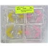 Image 1 : LOT OF 8 NEW EAR & NOSE PLUG SETS - YELLOW/ PINK