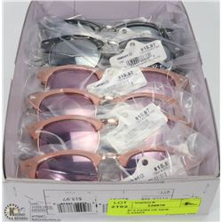 BOX W/ 6 PAIRS OF NEW SUNGLASSES