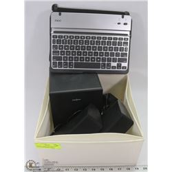 LOT OF 2 COMPUTER SPEAKERS WITH SUBWOOFER & TABLET