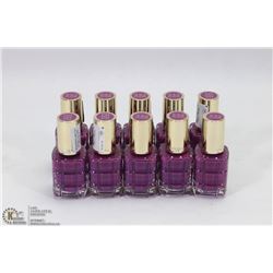 10 BOTTLES OF L'OREAL NAIL POLISH