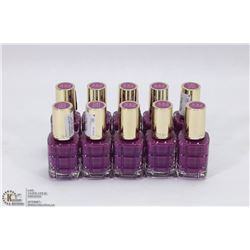 10 BOTTLES OF L'OREAL NAIL POLISH