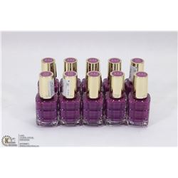 10 BOTTLES OF L'OREAL NAIL POLISH