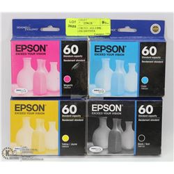 EPSON 60 INK SET - ALL 4 INK CARTRIDGES MAGENTA