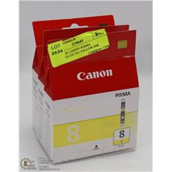 3 PACK OF CANON PIXMA CHROMALITE 100 YELLOW INK