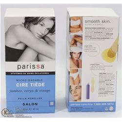 TWO BOXES PARISSA MICROWAVEABLE WARM WAX HAIR