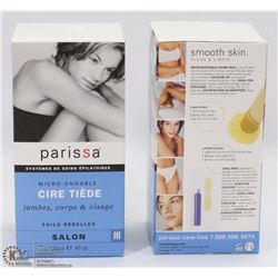 TWO BOXES PARISSA MICROWAVEABLE WARM WAX HAIR