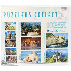 NEW DELUXE 10 JIG SAW PUZZLES IN ONE