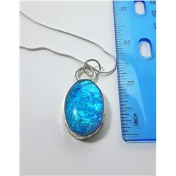 18 - BLUE AUSTRALIAN FIRE OPAL PENDANT