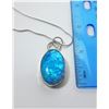 Image 1 : 18 - BLUE AUSTRALIAN FIRE OPAL PENDANT