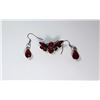 Image 1 : 15 - GARNET COLORED DROP EARRINGS