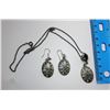 Image 1 : 19 - SET OF SILVER TONE OVAL PENDANT