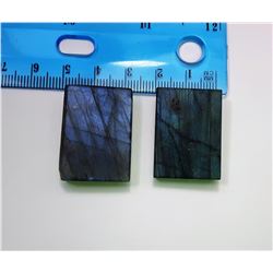 10 - LOT OF 2 MATCHED LABRADORITE