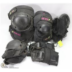 TWO SETS OF ELBOW PADS SOLD WITH KNEE PADS AND