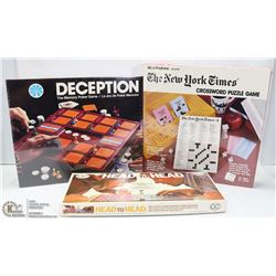 LOT OF 3 SEALED BOARD GAMES INCL HEAD TO HEAD,