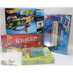 LOT OF 4 FAMILY BOARD GAMES INCL MAKE YOUR OWN