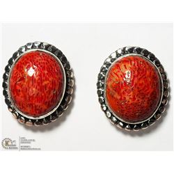 STERLING SILVER AGATE EARRINGS