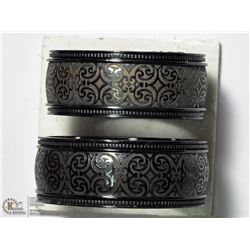 TWO TITANIUM MEN'S RINGS SIZES 8 & 10