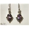 Image 1 : STERLING SILVER AMETHYST EARRINGS