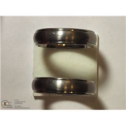 TWO TUNGSTEN MEN'S RINGS SIZE 9.75 & 10.25