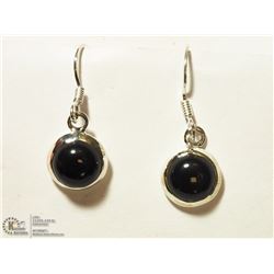 STERLING SILVER BLACK ONYX EARRINGS