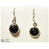 Image 1 : STERLING SILVER BLACK ONYX EARRINGS