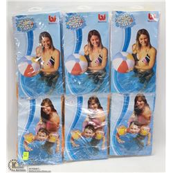 COLLECTION OF KIDS BLOW UP WINGS AND BALLS