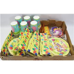 FLAT OF PARTY PLATES AND CUPS